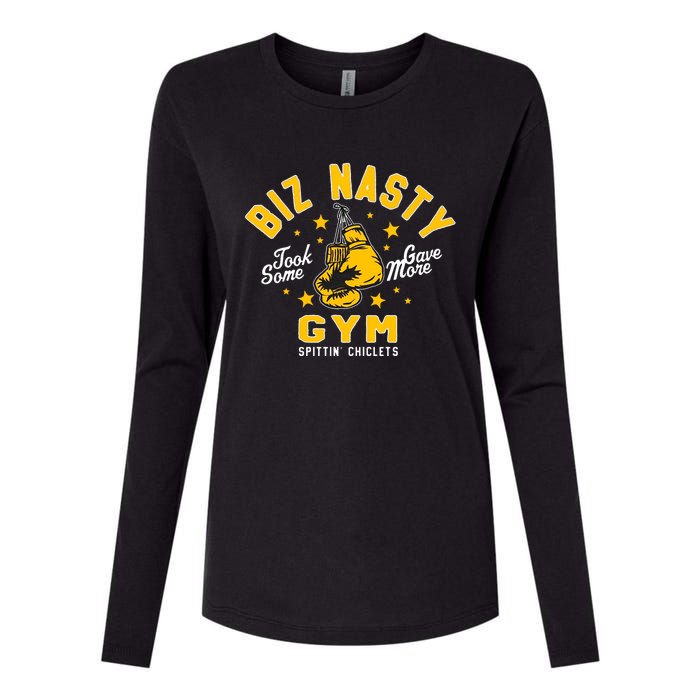 Biz Nasty Took Some Gave More Gym Spittin’ Chiclets Womens Cotton Relaxed Long Sleeve T-Shirt