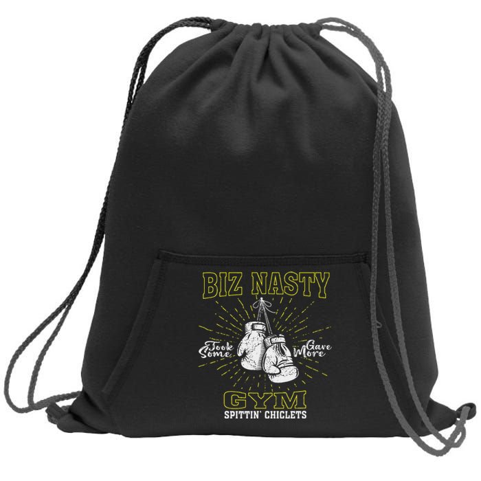 Biz Nasty Took Some Gave More Gym Spittin’ Chiclets Sweatshirt Cinch Pack Bag