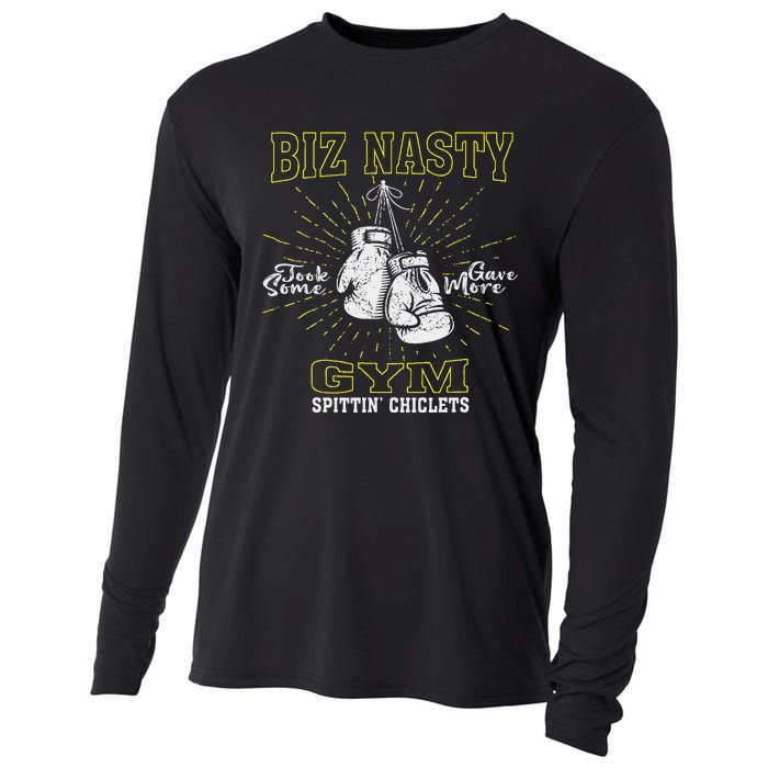 Biz Nasty Took Some Gave More Gym Spittin’ Chiclets Cooling Performance Long Sleeve Crew