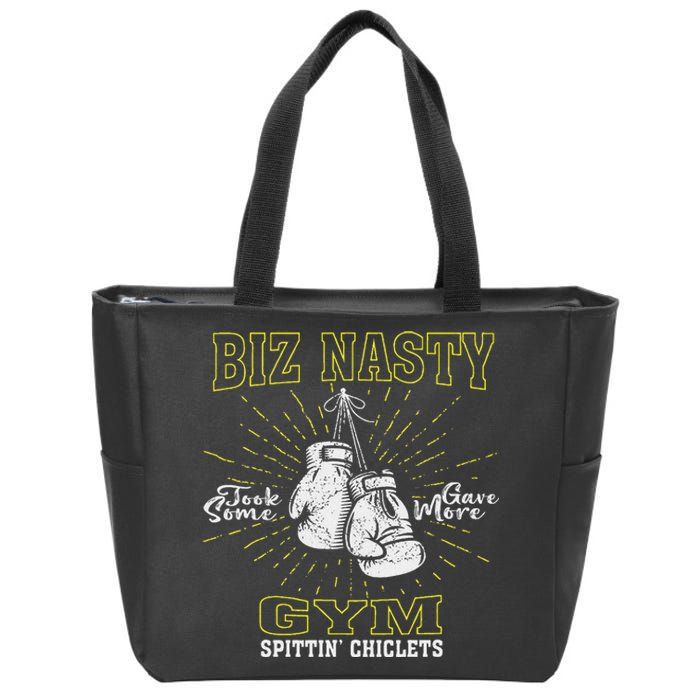 Biz Nasty Took Some Gave More Gym Spittin’ Chiclets Zip Tote Bag