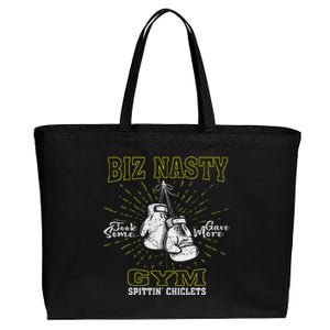 Biz Nasty Took Some Gave More Gym Spittin’ Chiclets Cotton Canvas Jumbo Tote