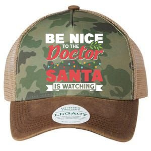 Be Nice To The Doctor Santa Is Watching Gift Legacy Tie Dye Trucker Hat