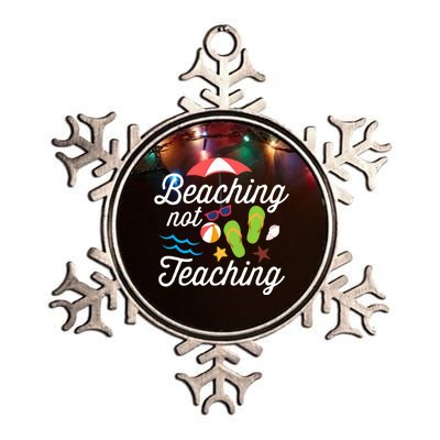 Beaching Not Teaching Teacher Design Metallic Star Ornament