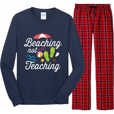 Beaching Not Teaching Teacher Design Long Sleeve Pajama Set