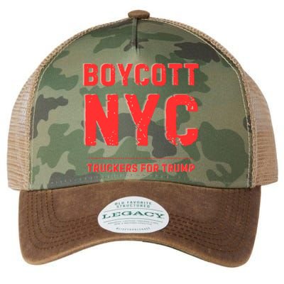 Boycott Nyc Truckers For Trump Legacy Tie Dye Trucker Hat