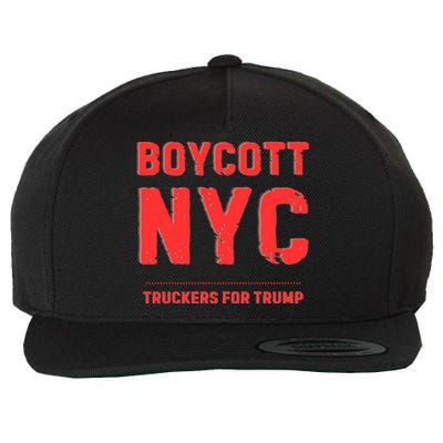 Boycott Nyc Truckers For Trump Wool Snapback Cap