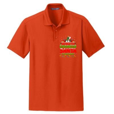 Be Nice To The Engineer Santa Is Watching Christmas Gift Dry Zone Grid Polo