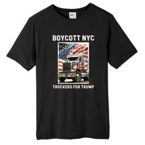 Boycott Nyc Truckers For Trump Tall Fusion ChromaSoft Performance T-Shirt