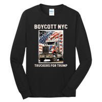 Boycott Nyc Truckers For Trump Tall Long Sleeve T-Shirt