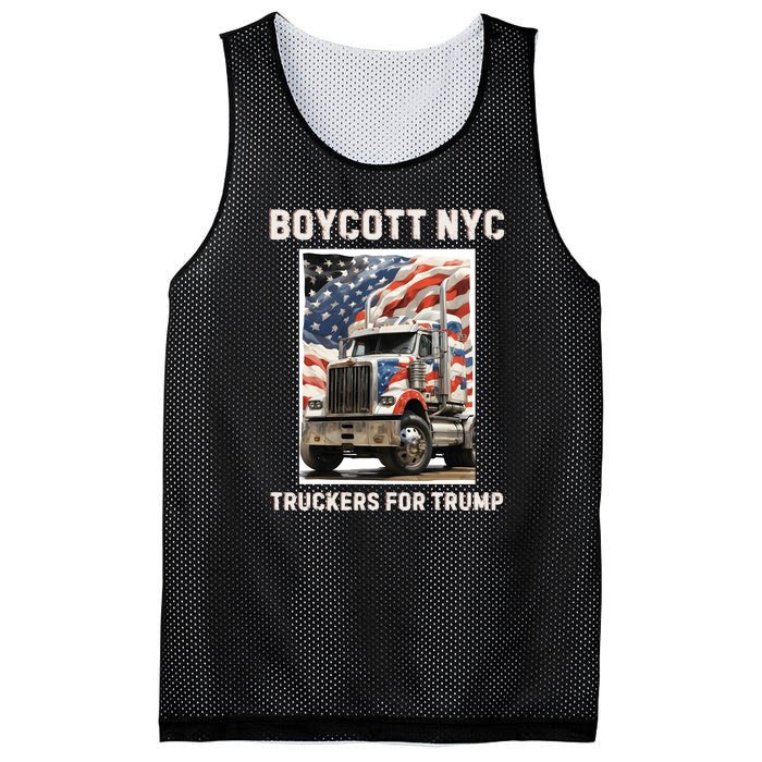 Boycott Nyc Truckers For Trump Mesh Reversible Basketball Jersey Tank