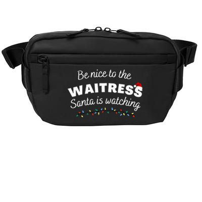 Be nice to the waitress Santa is Watching Funny Xmas Crossbody Pack