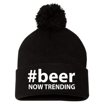 Beer Now Trending Funny Drinking Gift Pom Pom 12in Knit Beanie