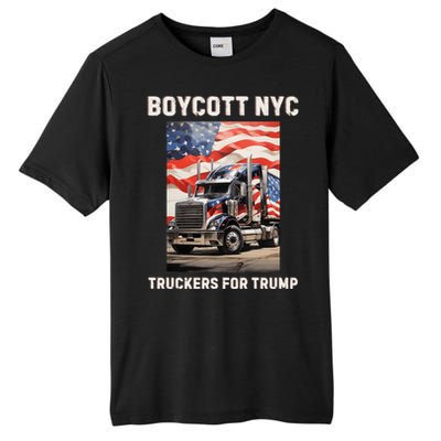 Boycott Nyc Truckers For Trump Tall Fusion ChromaSoft Performance T-Shirt