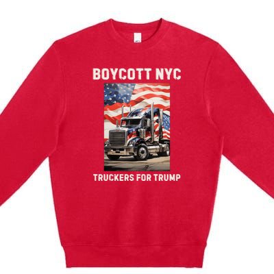 Boycott Nyc Truckers For Trump Premium Crewneck Sweatshirt