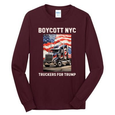 Boycott Nyc Truckers For Trump Tall Long Sleeve T-Shirt