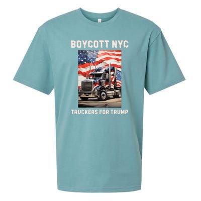 Boycott Nyc Truckers For Trump Sueded Cloud Jersey T-Shirt