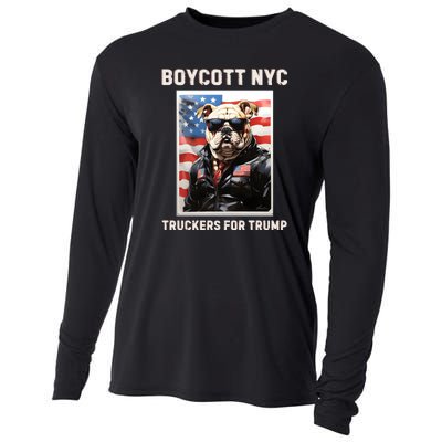 Boycott Nyc Truckers For Trump Cooling Performance Long Sleeve Crew