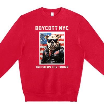 Boycott Nyc Truckers For Trump Premium Crewneck Sweatshirt