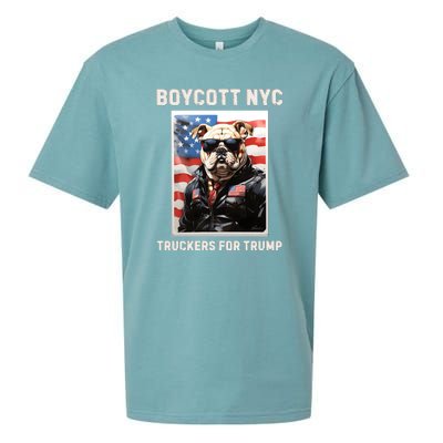 Boycott Nyc Truckers For Trump Sueded Cloud Jersey T-Shirt