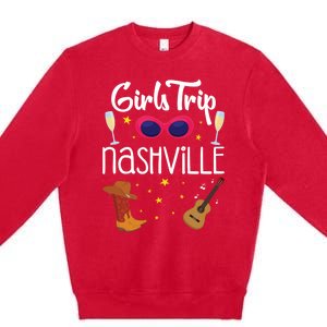 Bachelorette Nashville Trip Gift Premium Crewneck Sweatshirt