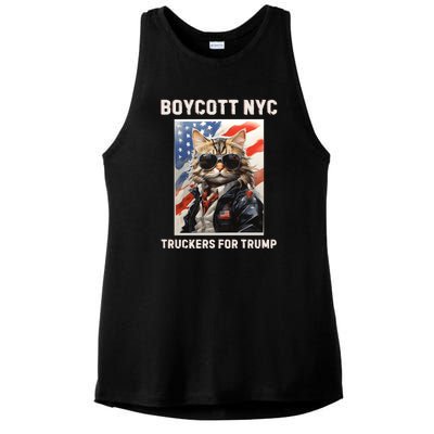 Boycott Nyc Truckers For Trump Ladies PosiCharge Tri-Blend Wicking Tank