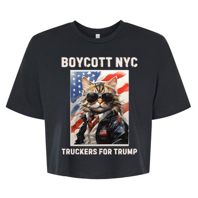 Boycott Nyc Truckers For Trump Bella+Canvas Jersey Crop Tee