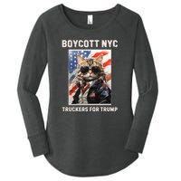 Boycott Nyc Truckers For Trump Women's Perfect Tri Tunic Long Sleeve Shirt