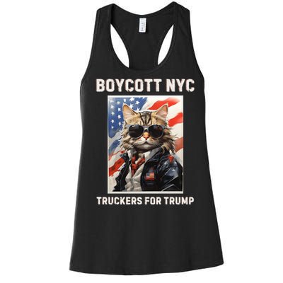 Boycott Nyc Truckers For Trump Women's Racerback Tank