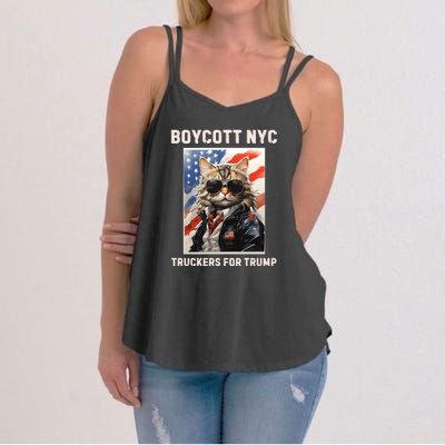 Boycott Nyc Truckers For Trump Women's Strappy Tank