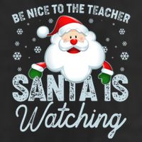 Be Nice To The Teacher Santa Is Watching Adult Drive Performance Visor
