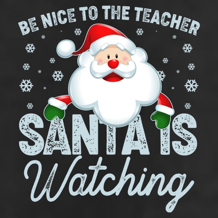 Be Nice To The Teacher Santa Is Watching Adult Drive Performance Visor