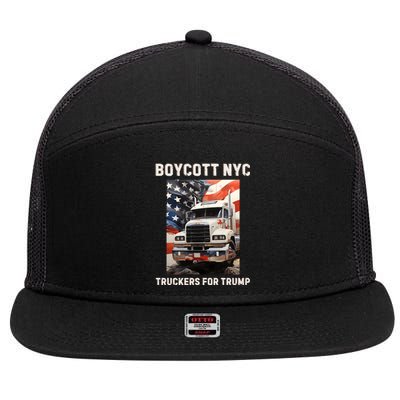 Boycott Nyc Truckers For Trump 7 Panel Mesh Trucker Snapback Hat