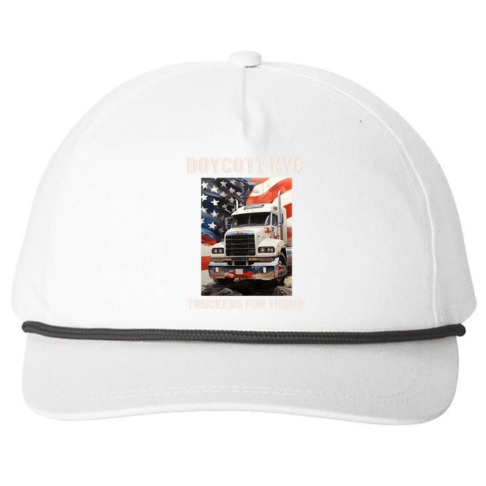 Boycott Nyc Truckers For Trump Snapback Five-Panel Rope Hat