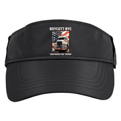 Boycott Nyc Truckers For Trump Adult Drive Performance Visor