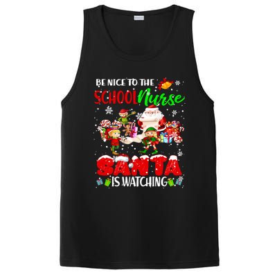 Be Nice To The School Nurse SantaS Watching Santa Elf Gift PosiCharge Competitor Tank