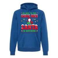 Be Nice To The Cardiac Nurse Santa Is Watching Christmas Gift Premium Hoodie