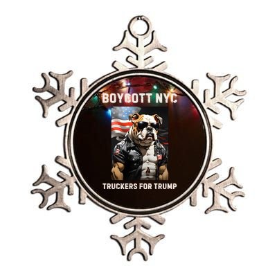 Boycott Nyc Truckers For Trump Metallic Star Ornament