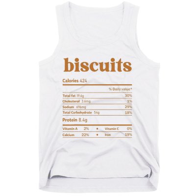 Biscuit Nutrition Thanksgiving Costume Food Facts Christmas  Tank Top