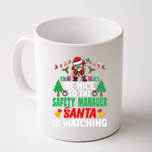 Be Nice To The Safety Ager Santa Christmas Gift Coffee Mug