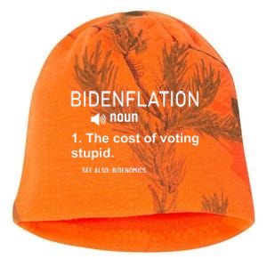 Bidenflation Noun The Cost Of Voting Stupid Kati - Camo Knit Beanie