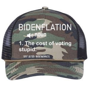 Bidenflation Noun The Cost Of Voting Stupid Retro Rope Trucker Hat Cap