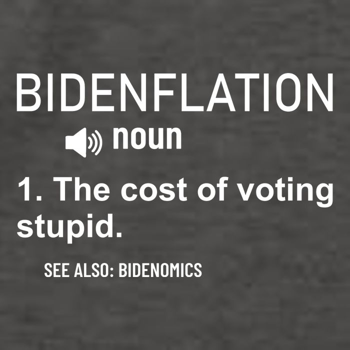 Bidenflation Noun The Cost Of Voting Stupid Vector Backpack