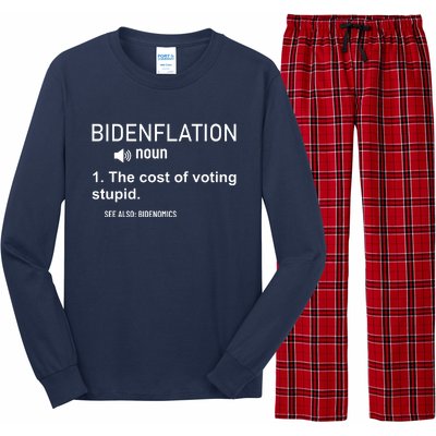 Bidenflation Noun The Cost Of Voting Stupid Long Sleeve Pajama Set