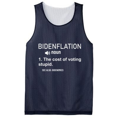 Bidenflation Noun The Cost Of Voting Stupid Mesh Reversible Basketball Jersey Tank
