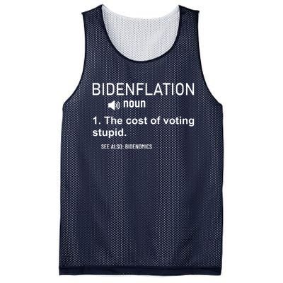 Bidenflation Noun The Cost Of Voting Stupid Mesh Reversible Basketball Jersey Tank