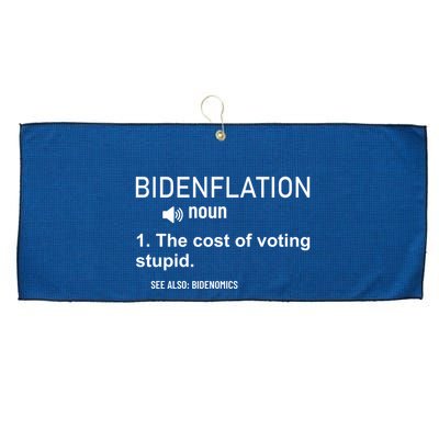 Bidenflation Noun The Cost Of Voting Stupid Large Microfiber Waffle Golf Towel