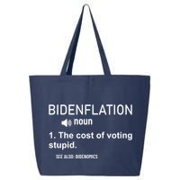 Bidenflation Noun The Cost Of Voting Stupid 25L Jumbo Tote