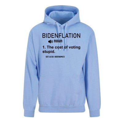 Bidenflation Noun The Cost Of Voting Stupid Unisex Surf Hoodie