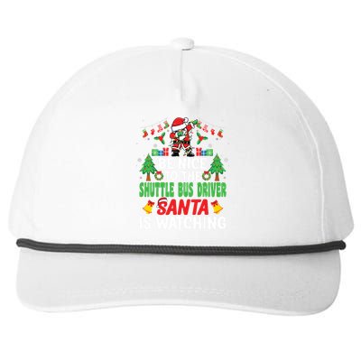 Be Nice To The Shuttle Bus Driver Santa Christmas Snapback Five-Panel Rope Hat