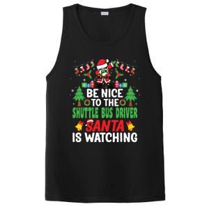 Be Nice To The Shuttle Bus Driver Santa Christmas PosiCharge Competitor Tank